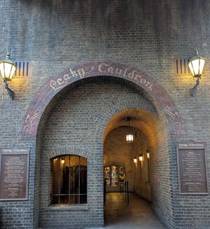 exterior at Universal Studios - Leaky Cauldron in Orlando