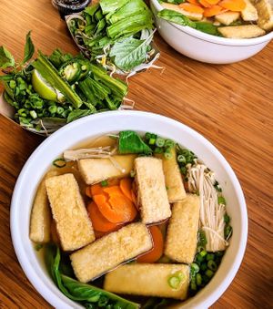 Veggie Pho with Crispy Tofu at Viet-Nomz in Winter Park