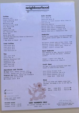   at Neighbourhood Cafe in Lisbon