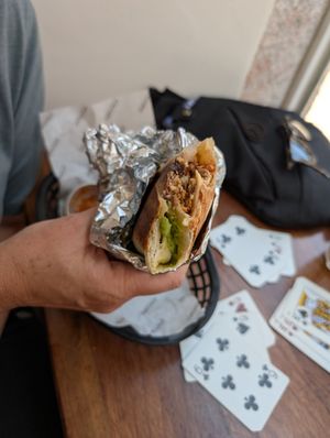 Breakfast burrito at Neighbourhood Cafe in Lisbon