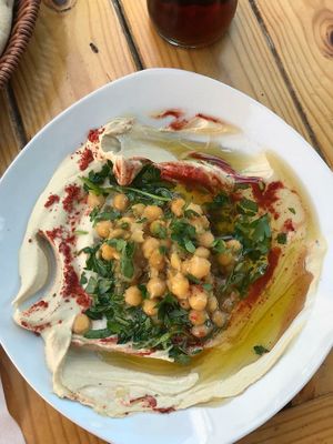 Humus at Abu Ashraf Restaurant in Nazareth
