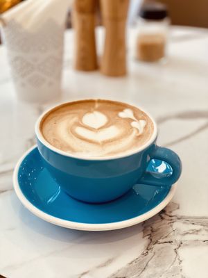 Soya cappuccino   at Unicorn Noms in Janabiyah