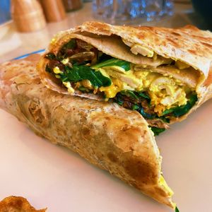 Breakfast wrap  at Unicorn Noms in Janabiyah