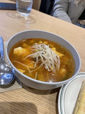 Tofu stew - helps warm you up   at Cafe Vegu in Lewes