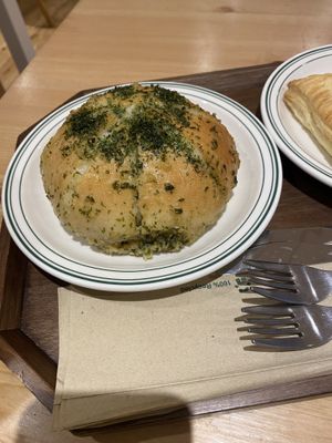Steamed vegan garlic cheese bread!   at Cafe Vegu in Lewes