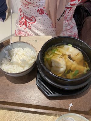 Rice and dumpling soup  at Cafe Vegu in Lewes
