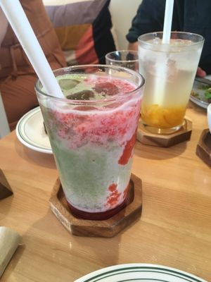 Strawberry matcha  at Cafe Vegu in Lewes