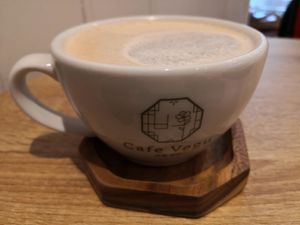 Black sesame cream latte at Cafe Vegu in Lewes