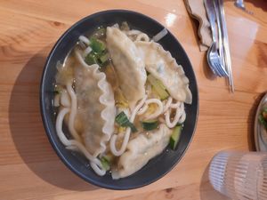Manduguk noodle soup at Cafe Vegu in Lewes
