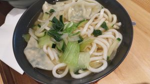 Dumpling soup with noodles at Cafe Vegu in Lewes