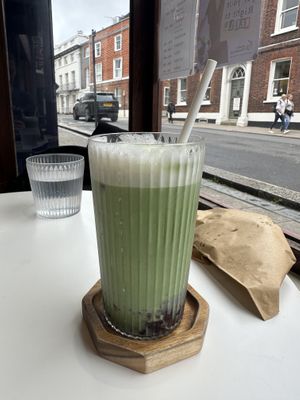 Blueberry Matcha  at Cafe Vegu in Lewes