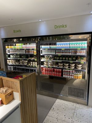 Bowls and drinks  at Clean Kitchen Club - Battersea Power Station in South West London