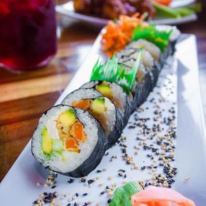 sushi de calabaza y tofu   at Mariscos El Rey in Obregon