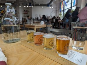 Cider flight at Ash & Elm Cider Co in Indianapolis