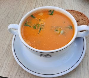 Kokos-Curry-Suppe at Ti's Café in Minheim