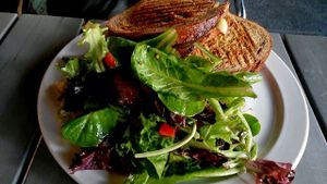 Avo campania with green bliss salad at Green Bliss - the Cafe in Fullerton