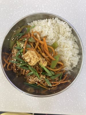 Rice and tofu bowl  at Korean Street Food in Almaty