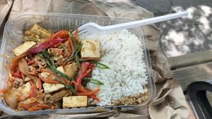 Tofu dish at Korean Street Food in Almaty