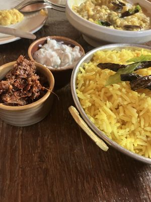 Sambols and rice  at Colombo Social in Enmore