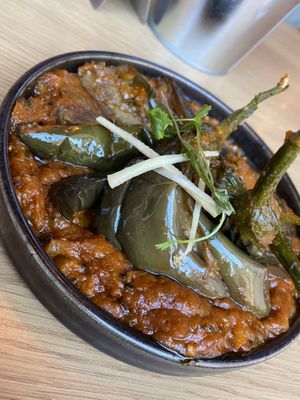 Harappa smoked aubergine   at My Delhi Sunderland Indian Restaurant in Sunderland