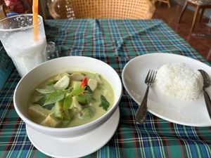 Green curry  at First Restaurant  in Krabi