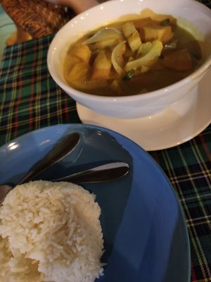 Yellow curry at First Restaurant  in Krabi