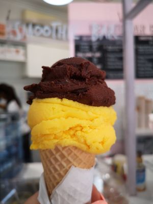 Chocolate and Mango at Gelato Bar in Cottesloe