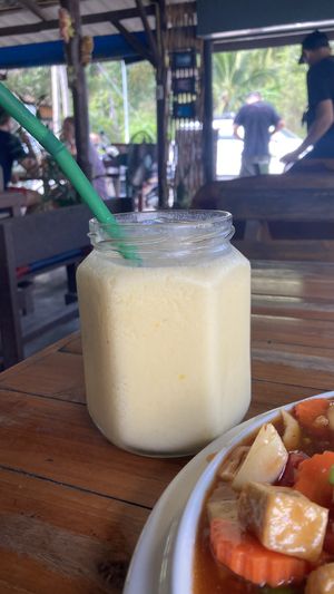 Mango shake w/coconut milk  at Life Style Thai Food in Koh Phangan