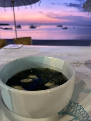 Miso soup   at Warung Pacific in Lembongan