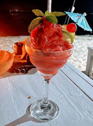 Strawberry daiquiri at Warung Pacific in Lembongan