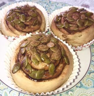 Homemade Vegan Cinnamon rolls at Warung Pacific in Lembongan