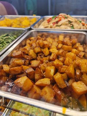 Stir fried potato cubes ~ 30/10/22 at Ru Yi Vegetarian - 如意素食 in Central Singapore