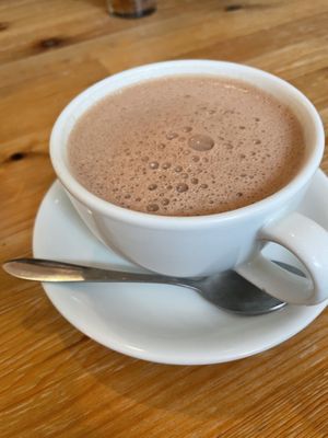 Vegan almond milk hot chocolatee  at My Fine Deli in Glastonbury