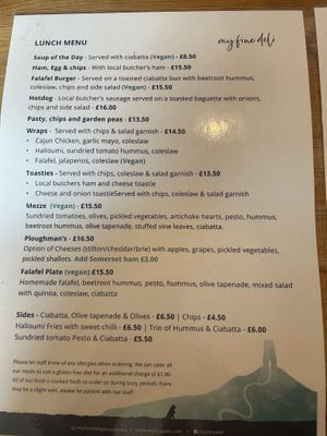 Menu  at My Fine Deli in Glastonbury