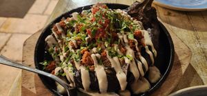 Stuffed eggplant - this dish is AMAZING at HaMeyasdim 16 in Zikhron Yaakov