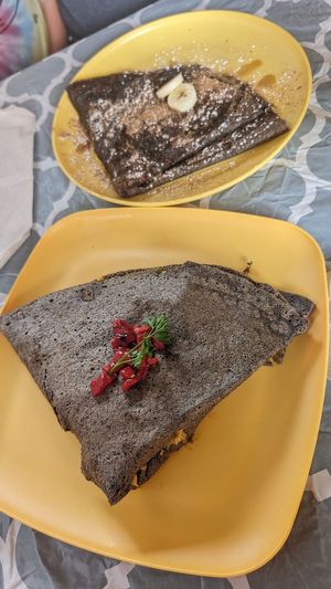 Beautiful restaurant with adorable and welcoming cottage aesthetic! Several vegan (& gluten-free) crepe options that were all delicious! Family friendly & good value for portions!  at Cottage Creperie in Gettysburg