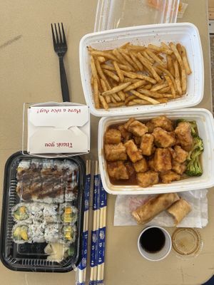 Stale fries. Egg rolls and vegetable rolls are the only things worth getting at this restaurant.  at Mai Noodle House in Gettysburg