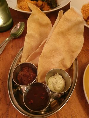Poppadoms at The Pier Ceylon in Herne Bay