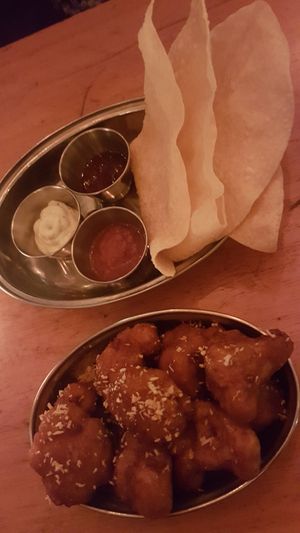 Cauli wings and popadoms at The Pier Ceylon in Herne Bay