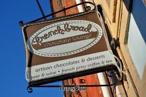 Store front at French Broad Chocolate Lounge in Asheville