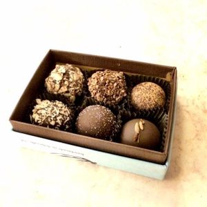 vegan truffles at French Broad Chocolate Lounge in Asheville