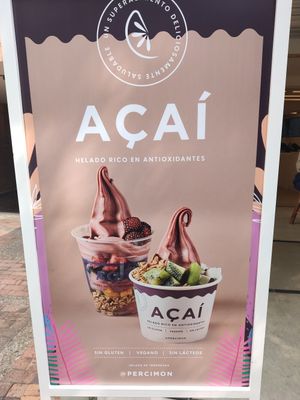 Serves vegan almond soft serve ice-cream at Pércimon in Bogota