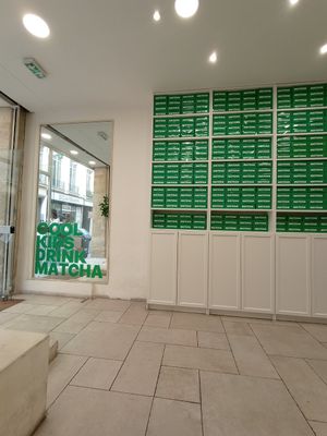 Inside at Matcha Social Club in Paris