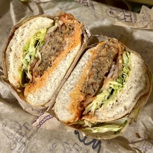 meatless mike with vegan cheese and vegan dirty sauce  at Ike's in Poway