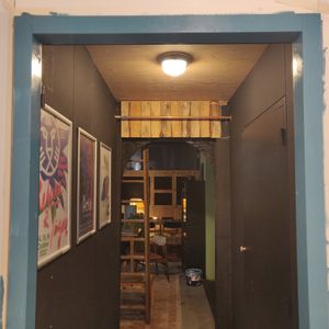 The view from the toilet when the door is open at Wildflower Canteen in Leiden