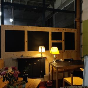 Chalkboards on the wall at Wildflower Canteen in Leiden