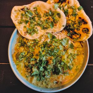 Thai green curry at Wildflower Canteen in Leiden