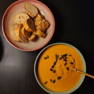 Thai pumpkin soup at Wildflower Canteen in Leiden