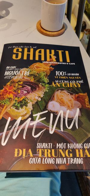 Menu at SHAKTI in Nha Trang