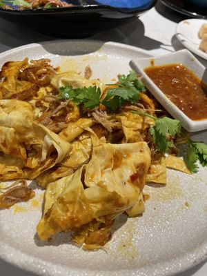 Tofu skin. We had with white rice and was good  at SHAKTI in Nha Trang